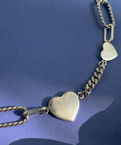 Fine Silk Sterling Silver Chain Love Princess Necklace Po008