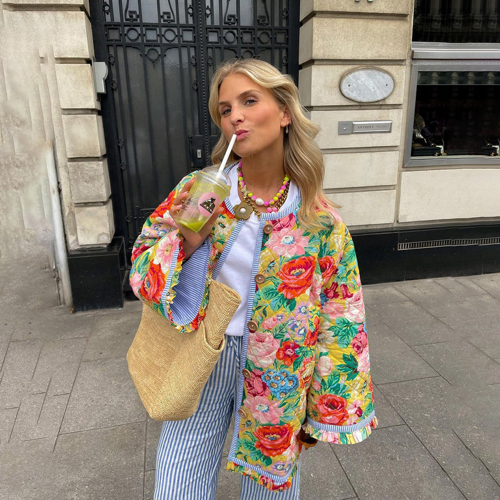 LM | Lovely Floral coat for women