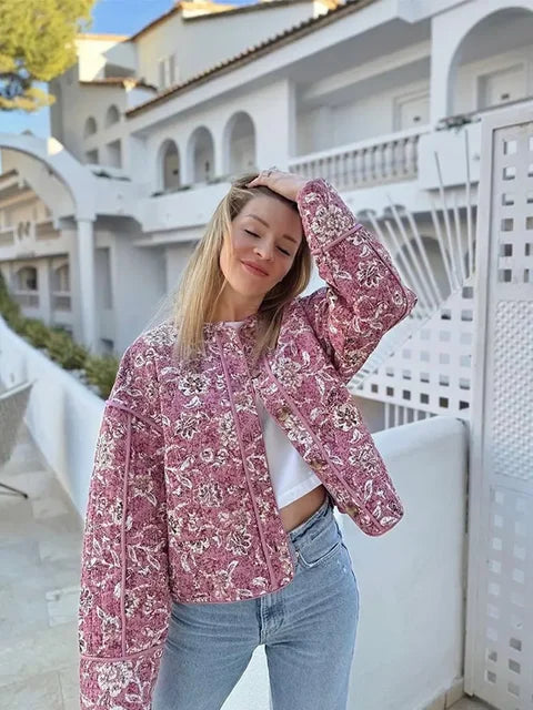 LM | Summer coat with floral print