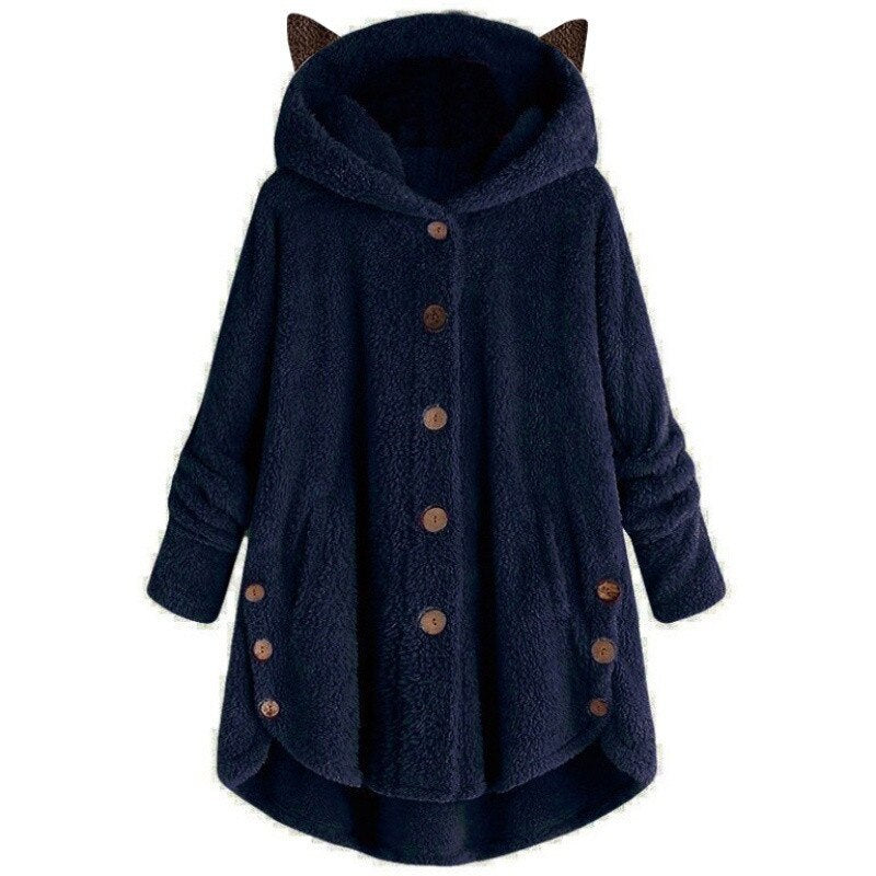 LM | Warm plush lined cat coat