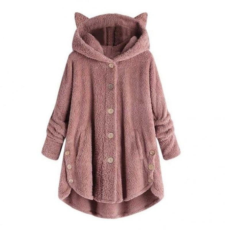 LM | Warm plush lined cat coat