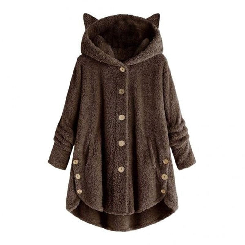LM | Warm plush lined cat coat