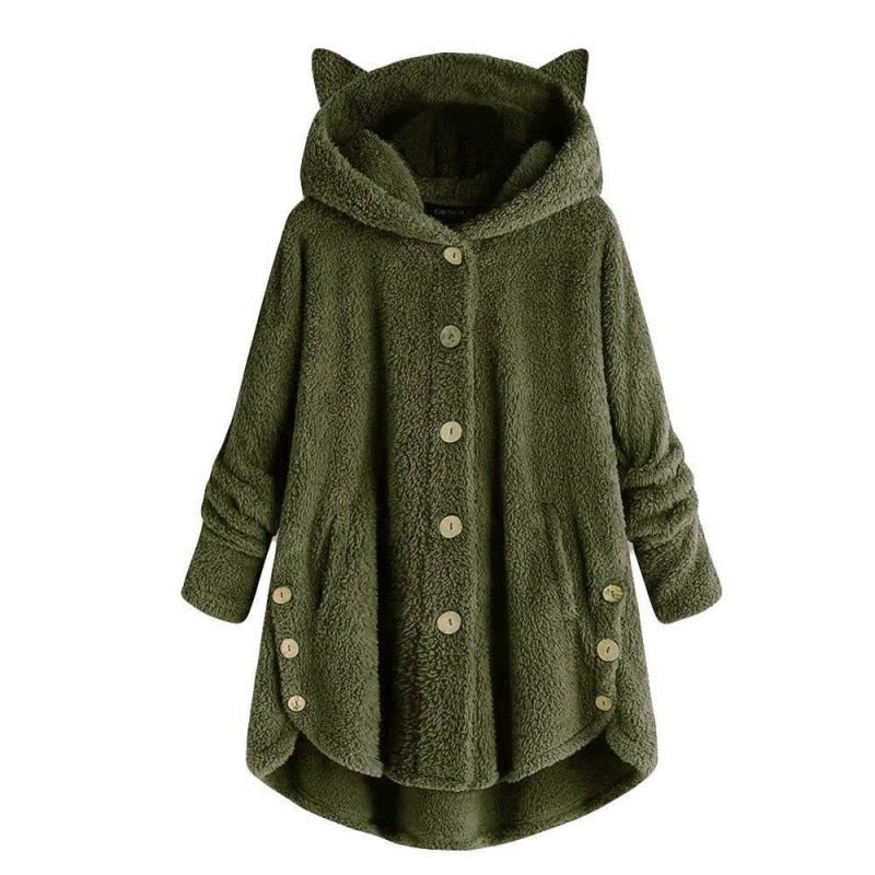 LM | Warm plush lined cat coat