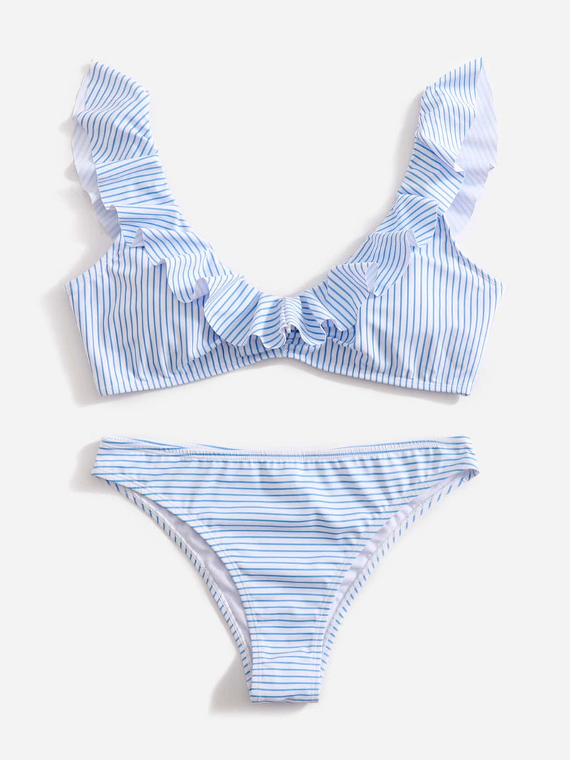 Carla® | Striped Summer Bikini Set for With Maritime Design