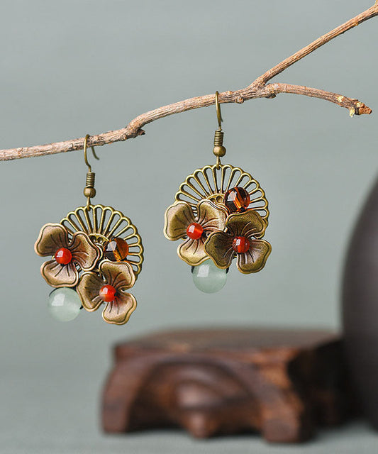 Handmade Agate Fine Copper Style Drop Earrings