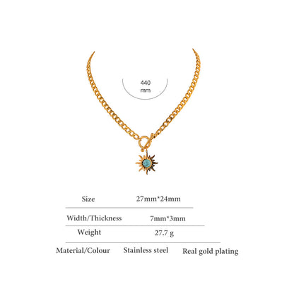 Gold Plated Sun Necklace