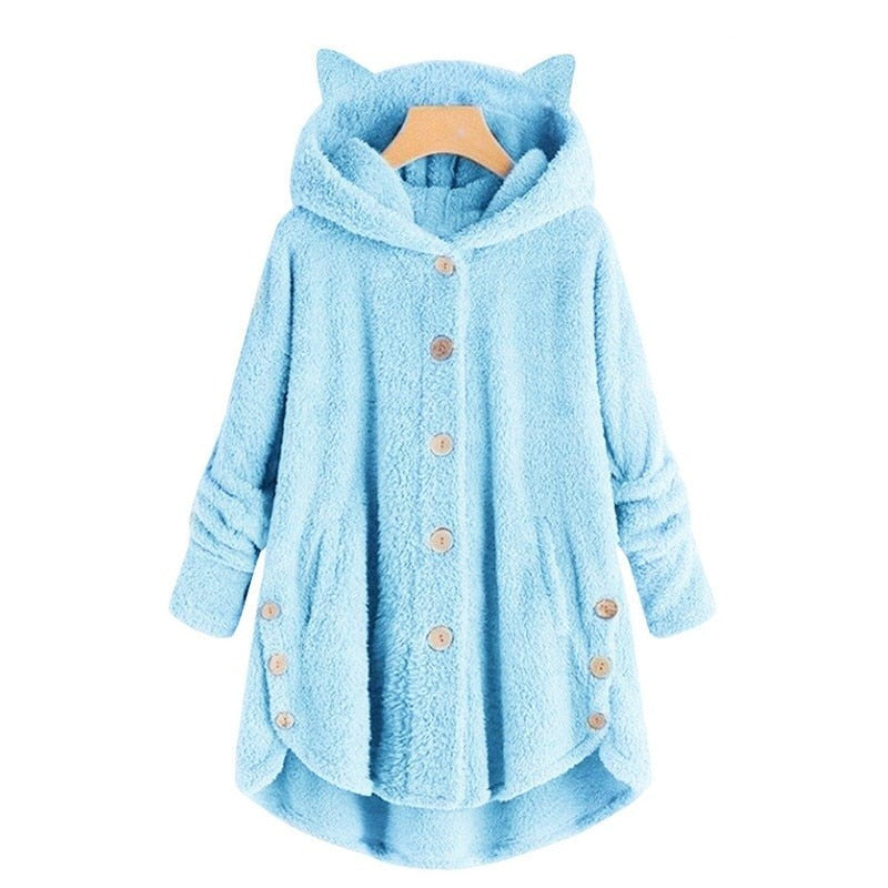 LM | Warm plush lined cat coat