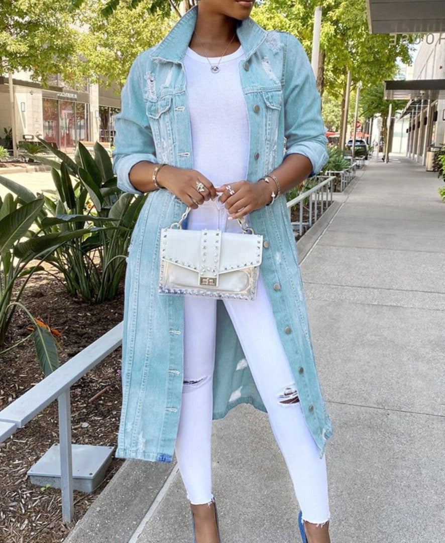 LM | Women's Long denim jacket