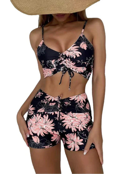 Bondie® | 3-piece Ombre Lace Bikini Swimsuit With Beach Skirt