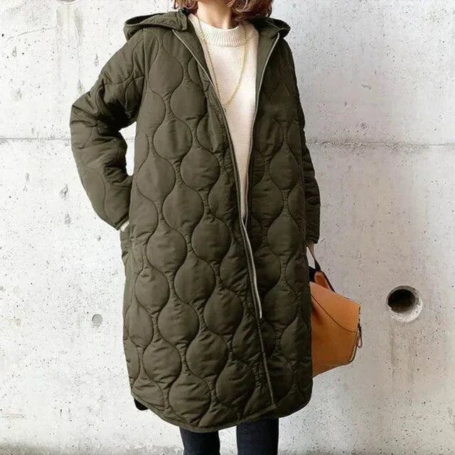 LM | Quilted coat with hood