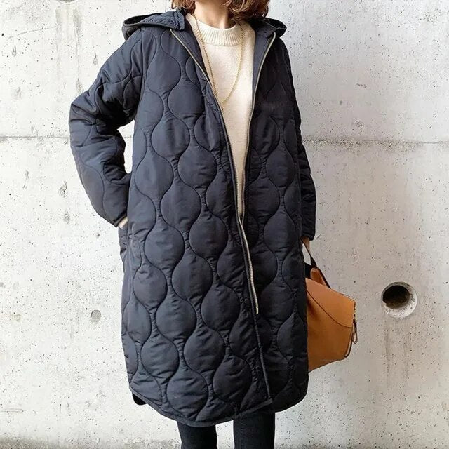 LM | Quilted coat with hood