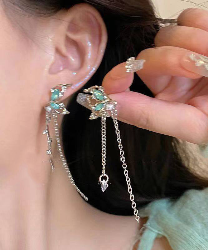 Light Butterfly Tassel French Earrings