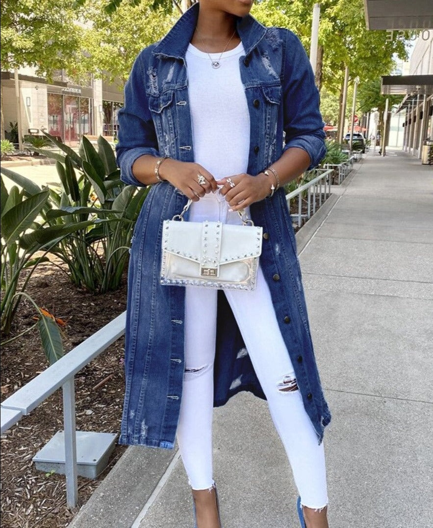 LM | Women's Long denim jacket