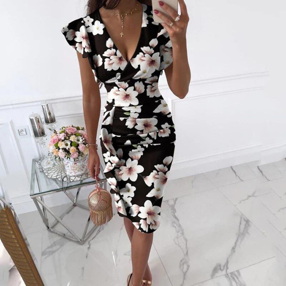 LM | Elegant midi dress for the summer
