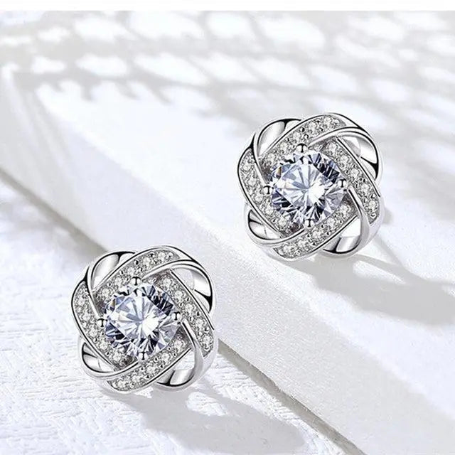 Luxe Spiral Cross Earrings
