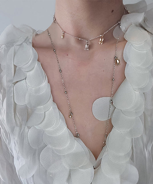 New Silk Alloy Tassel Lariat Necklace Ya016