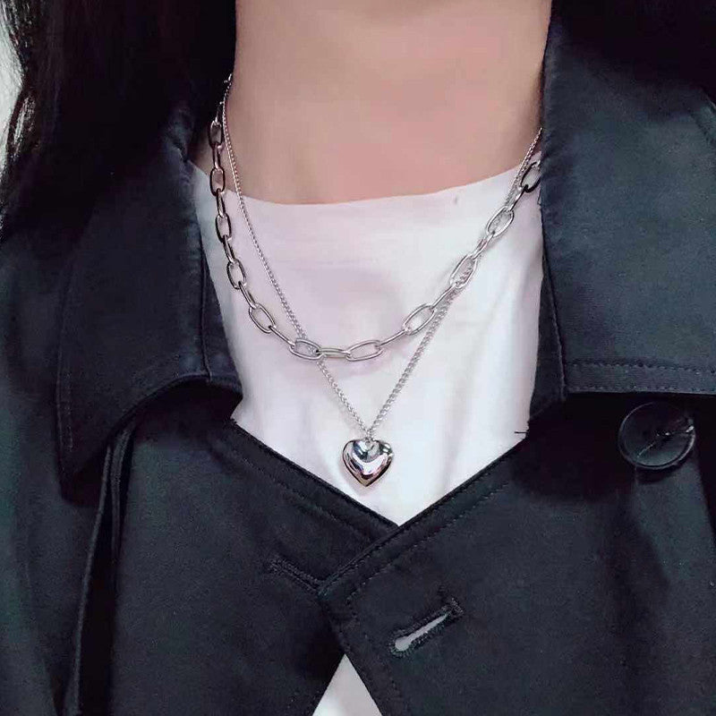 Yetzali Layered Heart Necklace