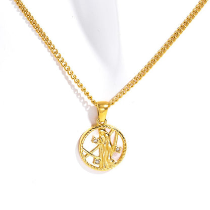 Tamera Zodiac Coin Necklace