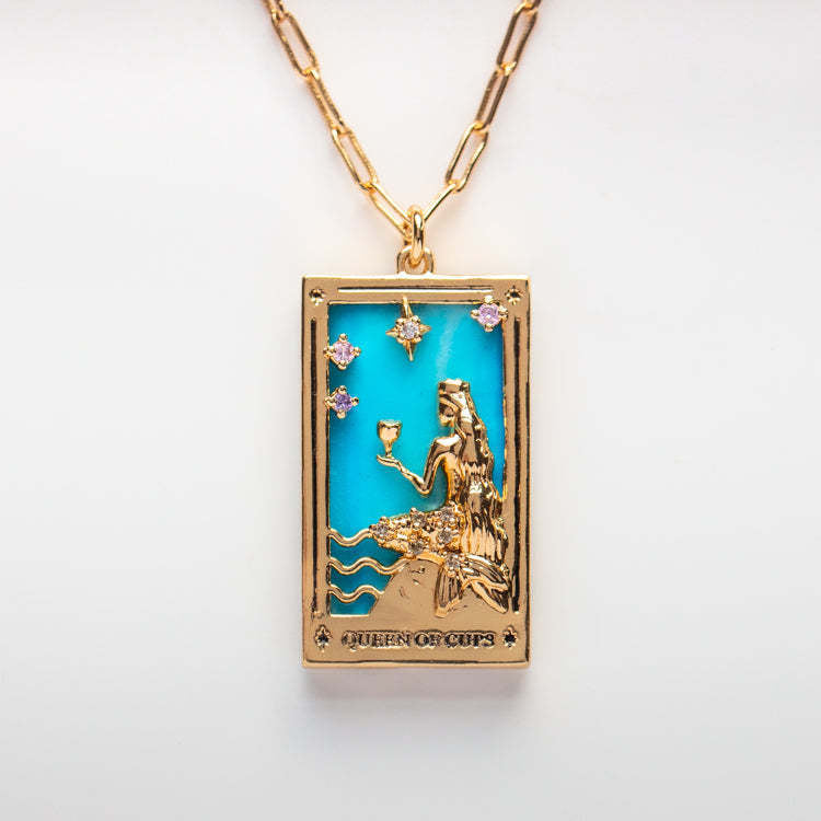 Athena Gilded Tarot Charm Necklace