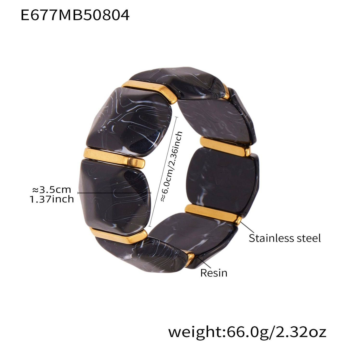 Alianny Irregular Resin Bracelet
