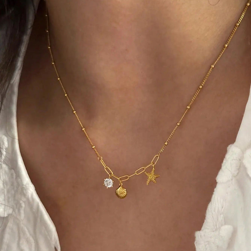 Seaside Charm Minimal Pendant Necklace