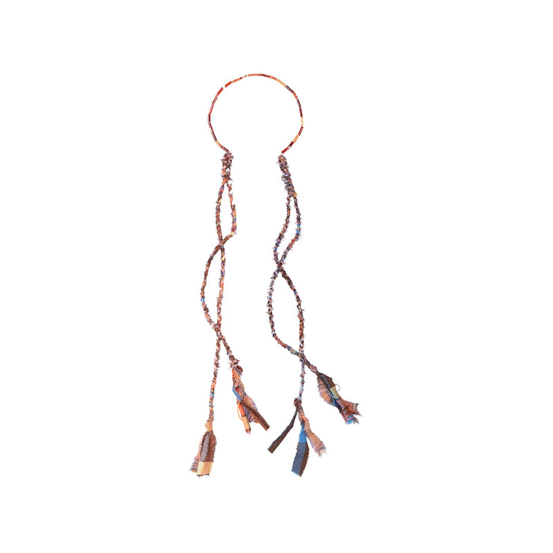 Beaded Twisted Hand-knitted Necklace