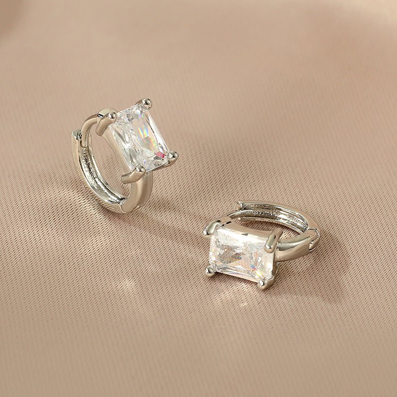 Arlo Square Zircon Drop Earrings