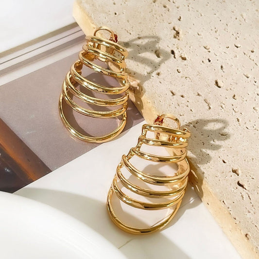 Seerat Geometric Layered Earrings