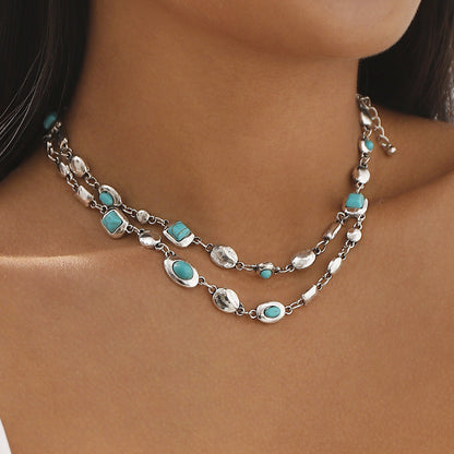 Melinda Layered Gemstone Necklace