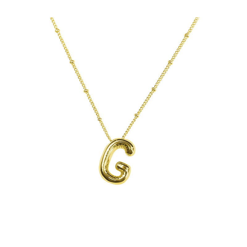 Aiyanah Glossy Bubble Letter Necklace