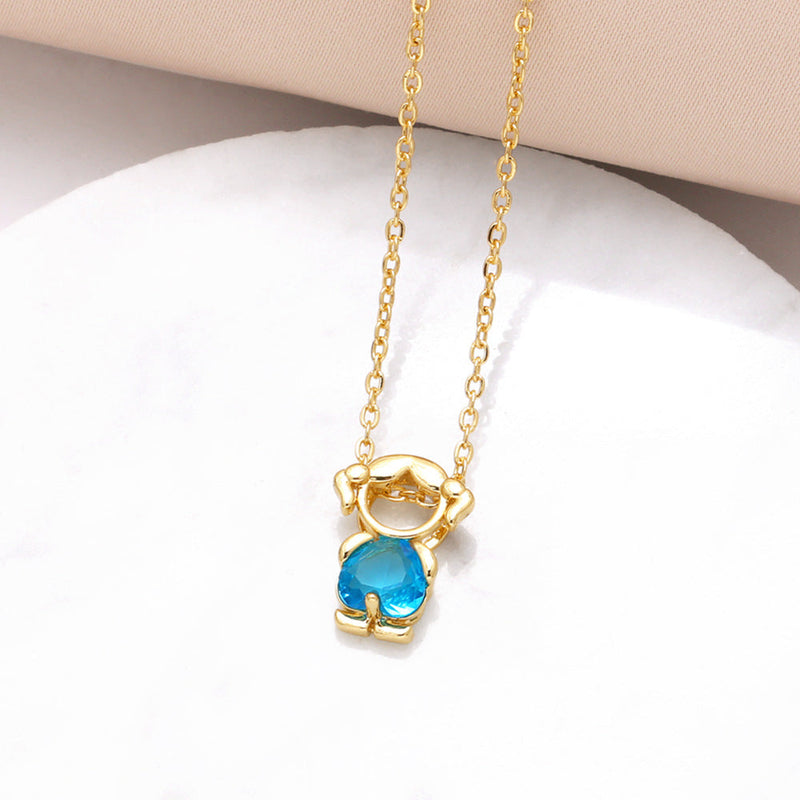 Jackson Zircon Heart Necklace