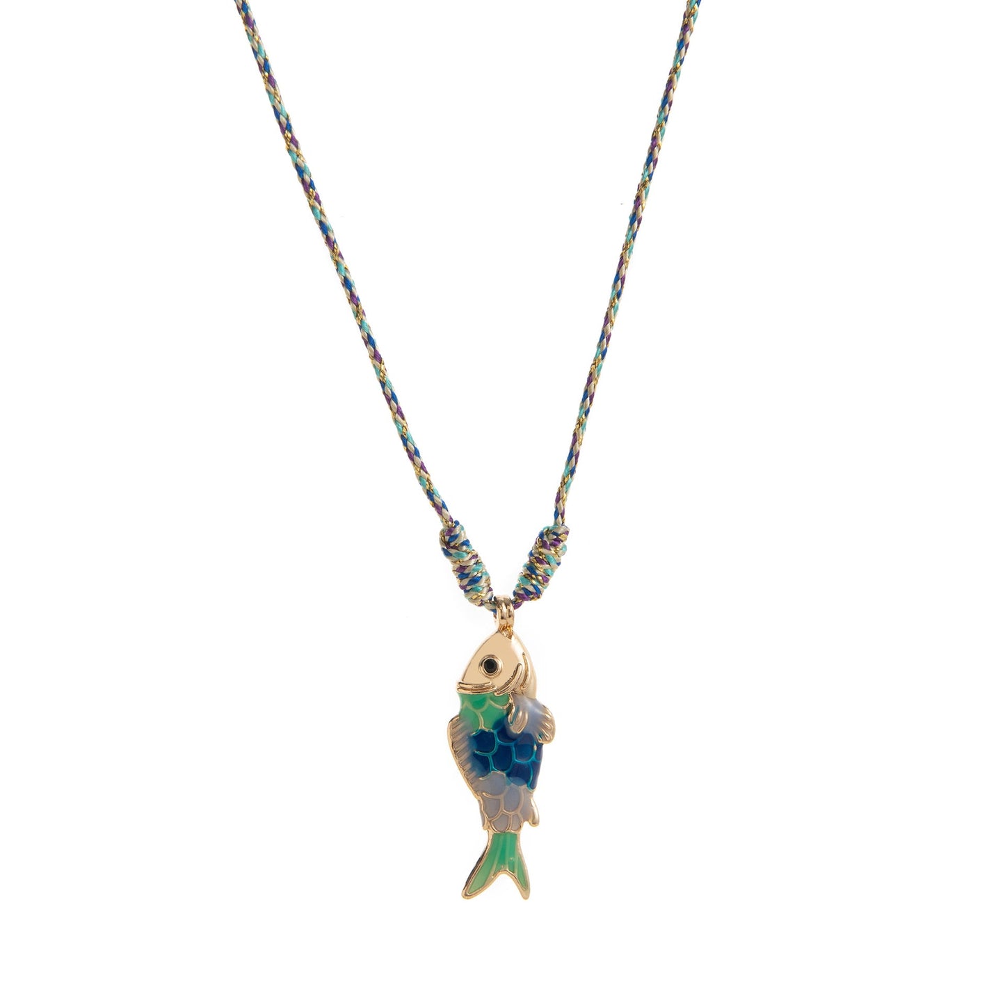 Donna Colorful Fish Pendant Necklace