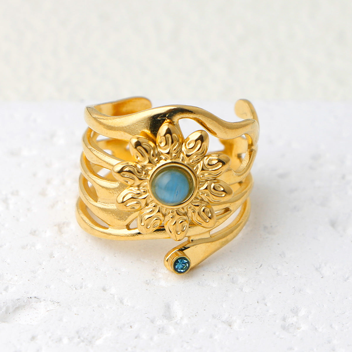 Thais Gold Statement Open Ring