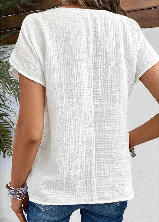LM | Elegant & stylish button-down blouse with collar