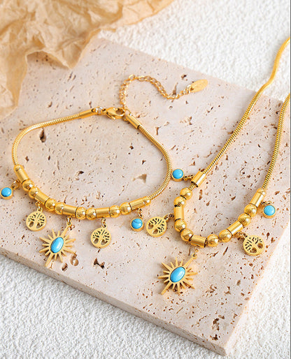 Miya Turquoise Charm Bracelet