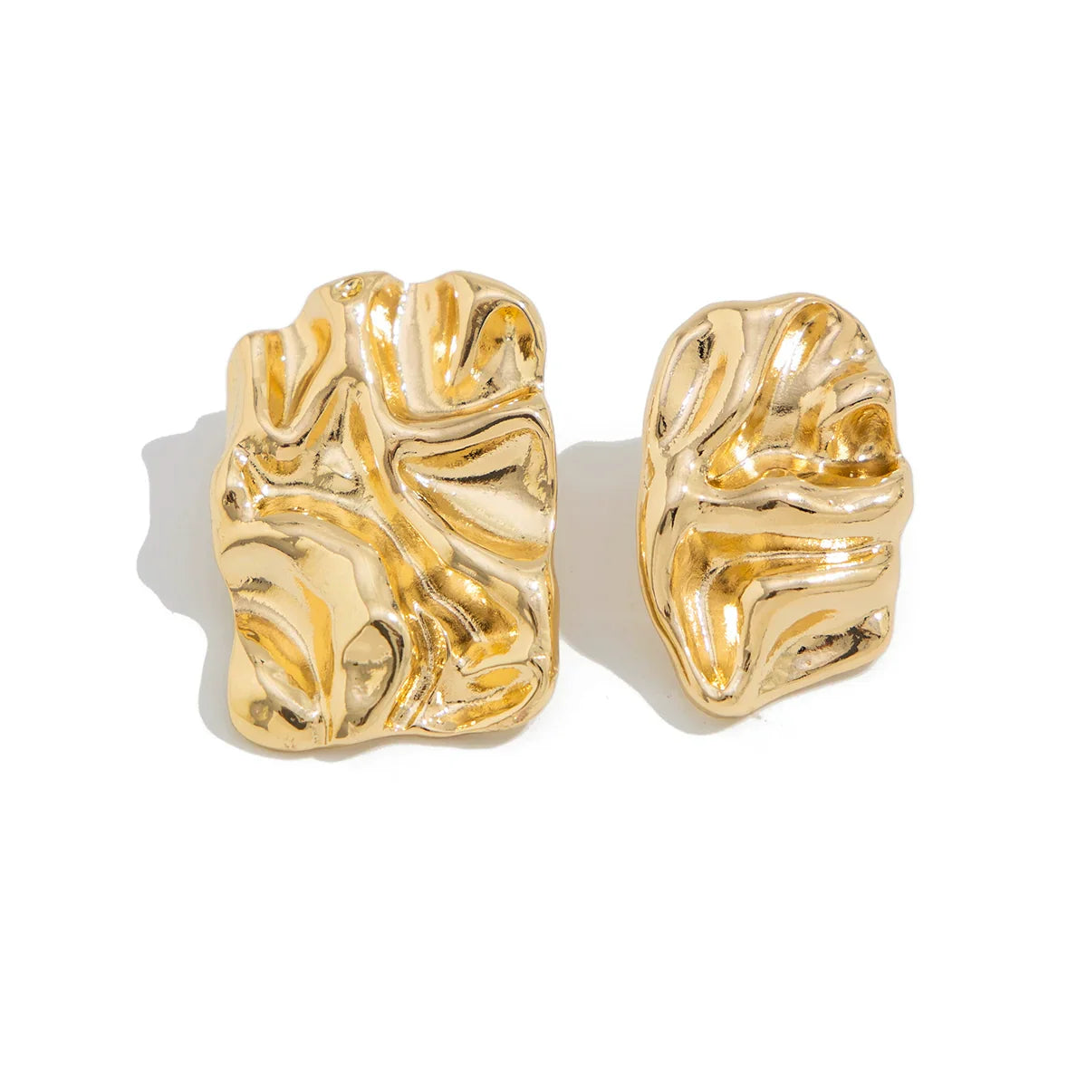 Aliyanna Asymmetric Pleated Earrings