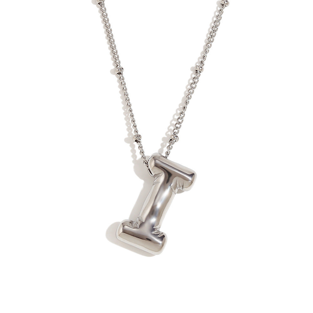 Aiyanah Glossy Bubble Letter Necklace