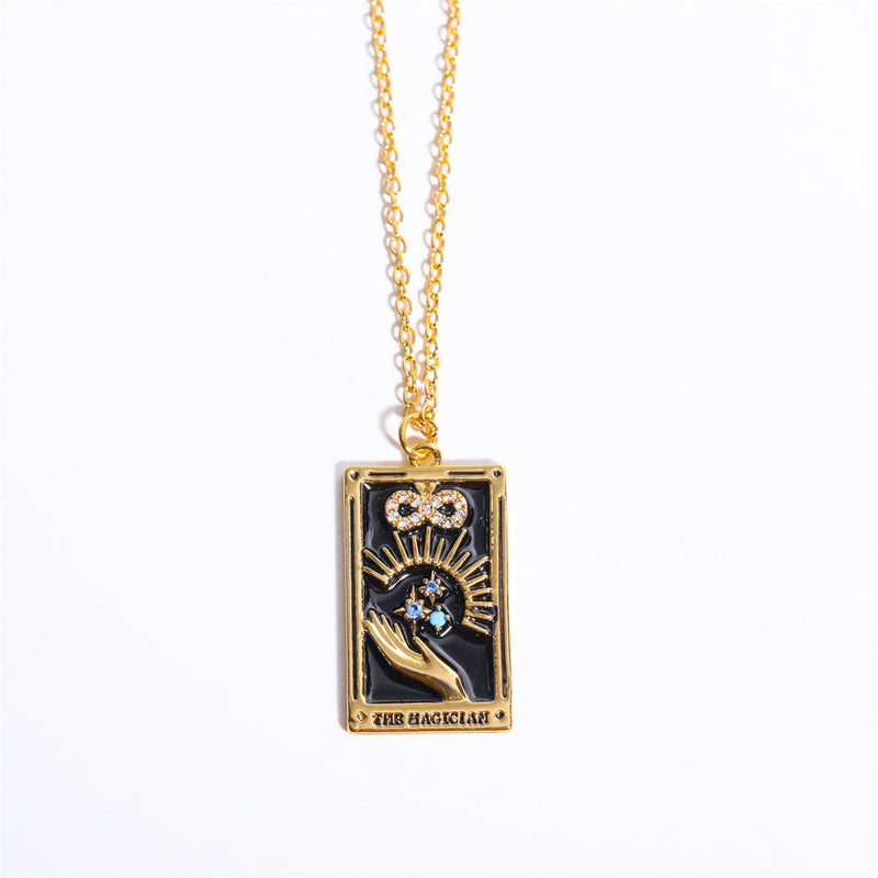 Athena Gilded Tarot Charm Necklace