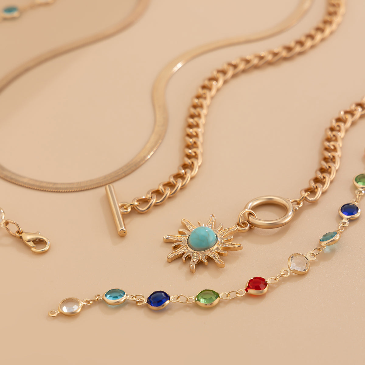 Regina Layered Lariat Necklace Set