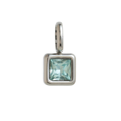 Lotus Birthstone Cube Necklace