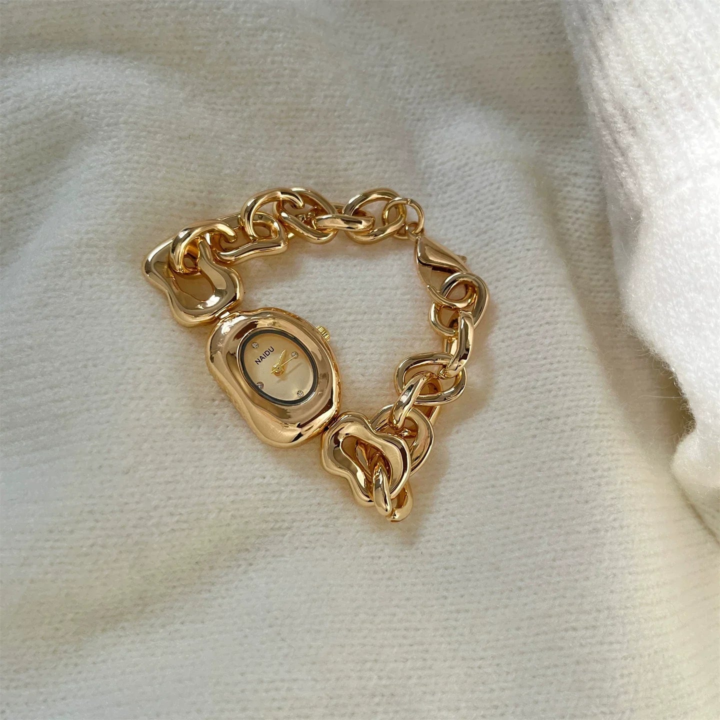Irregular Chain Link Bracelet Watch
