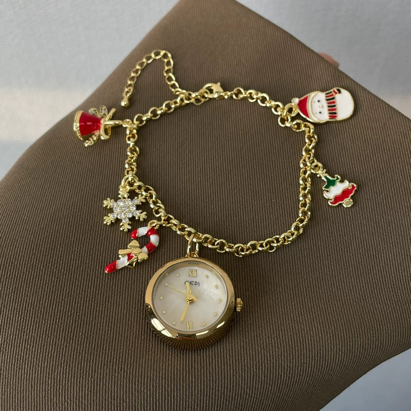 Gold Bracelet Watch With Delicate Dial