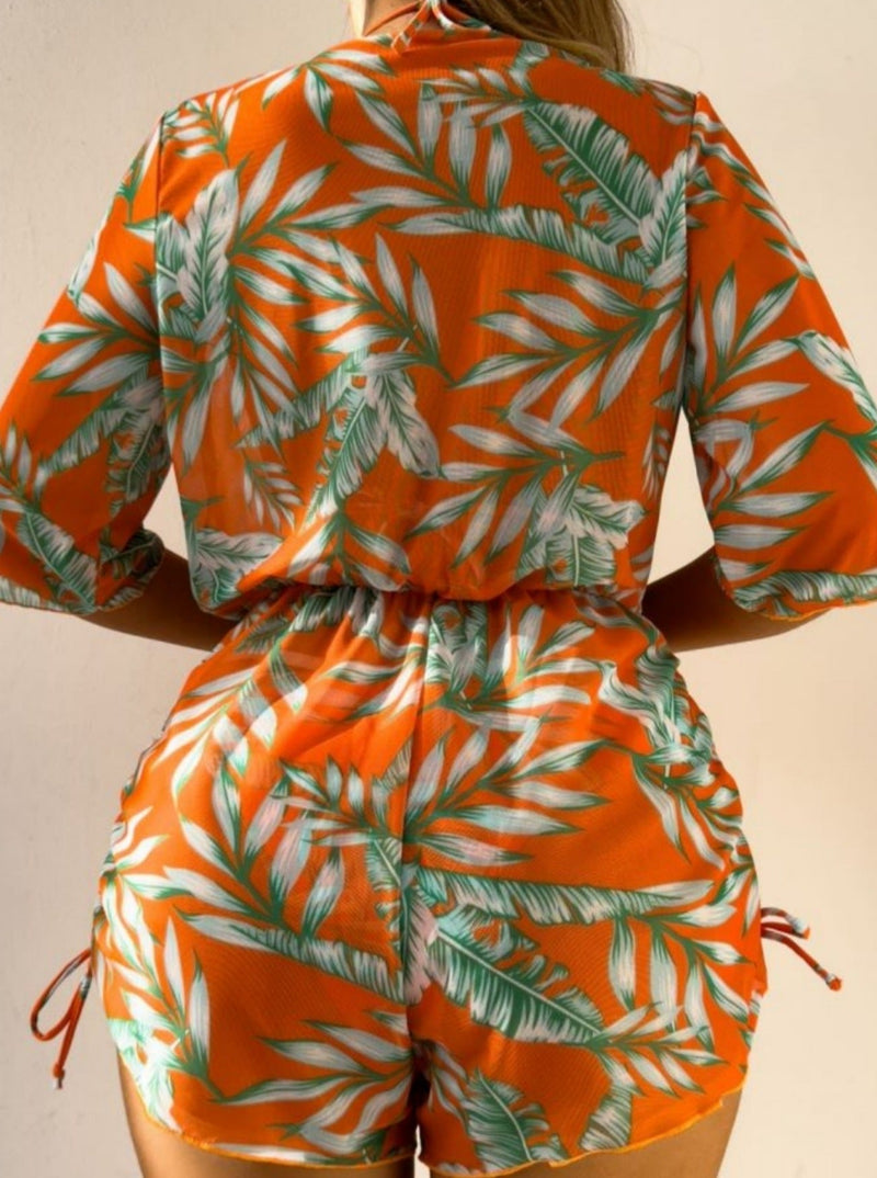 Juana® | Tropical Printed Three-piece Bikini