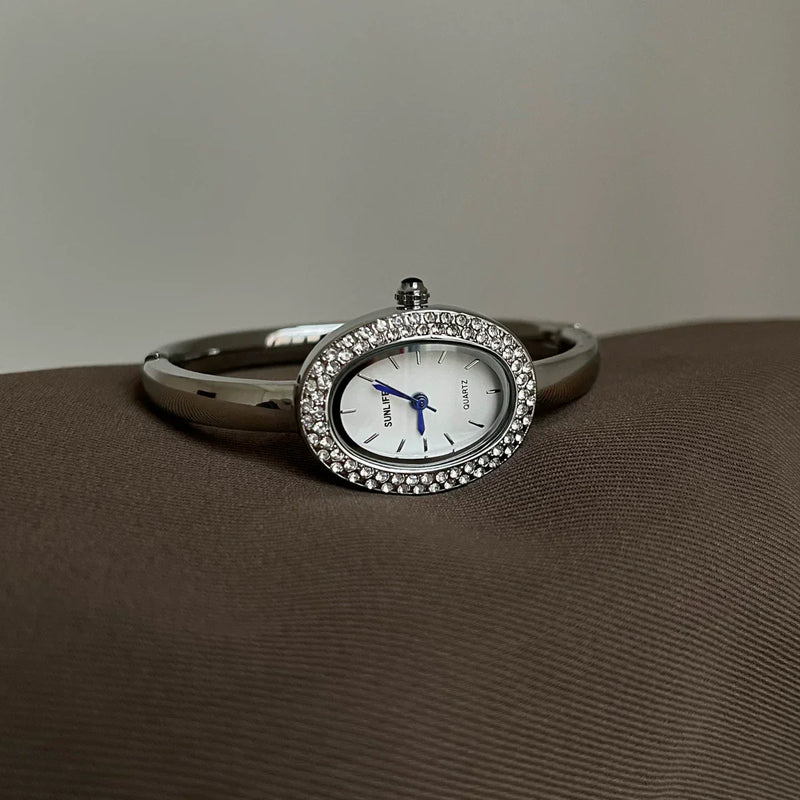 Oval Gold Bracelet Watch