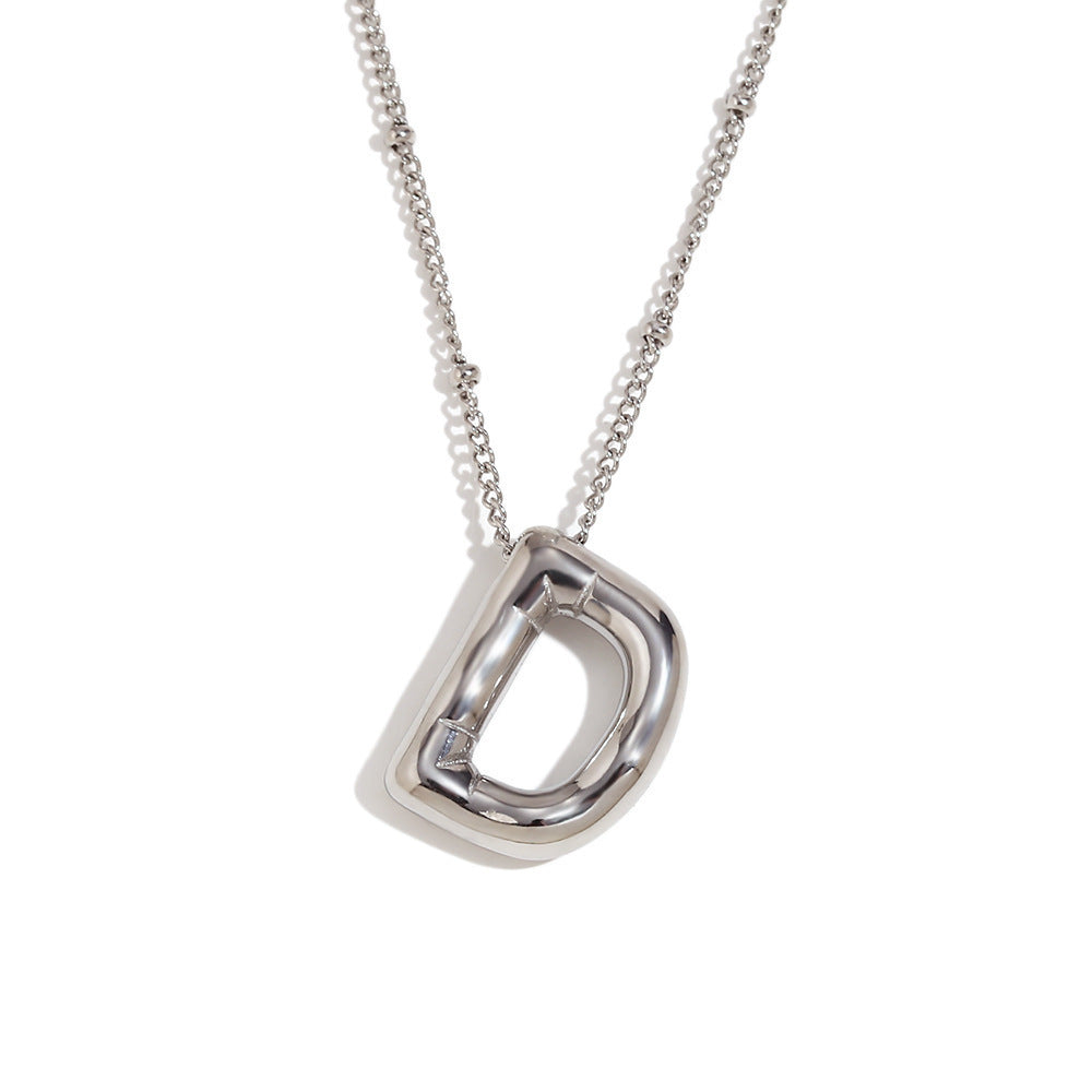 Aiyanah Glossy Bubble Letter Necklace