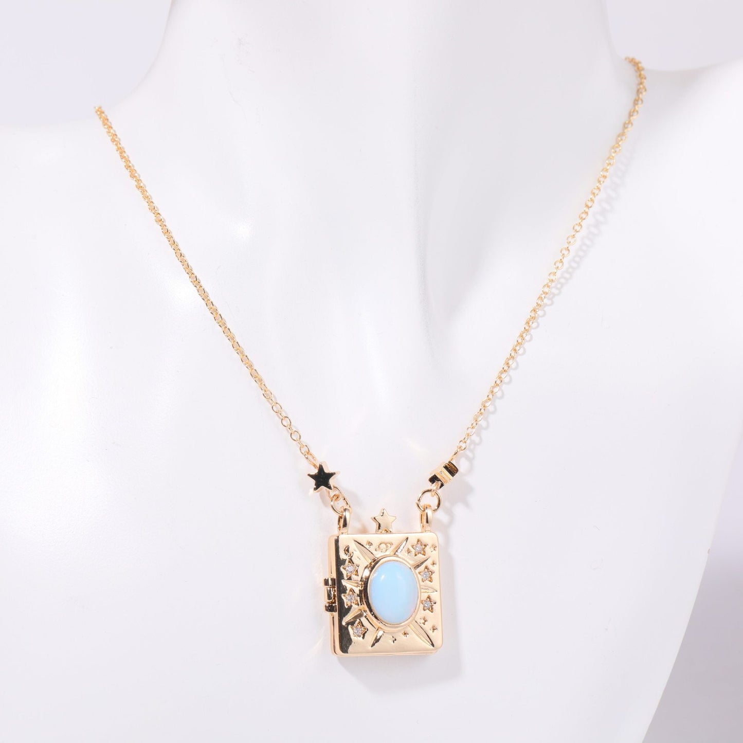 Butterfly Shell Locket Necklace