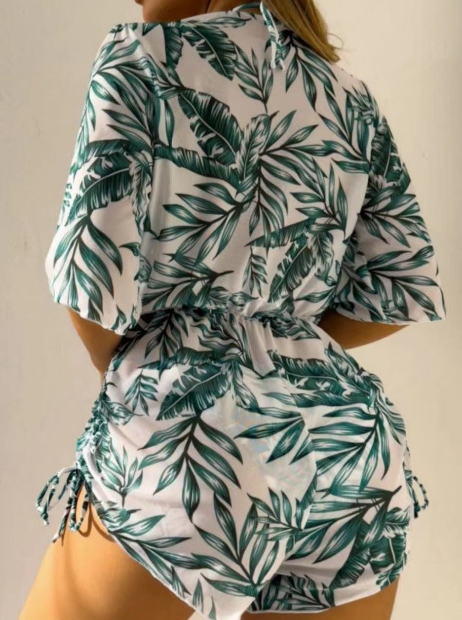 Juana® | Tropical Printed Three-piece Bikini
