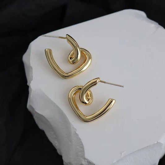 Lilyann Twisted Heart Earrings