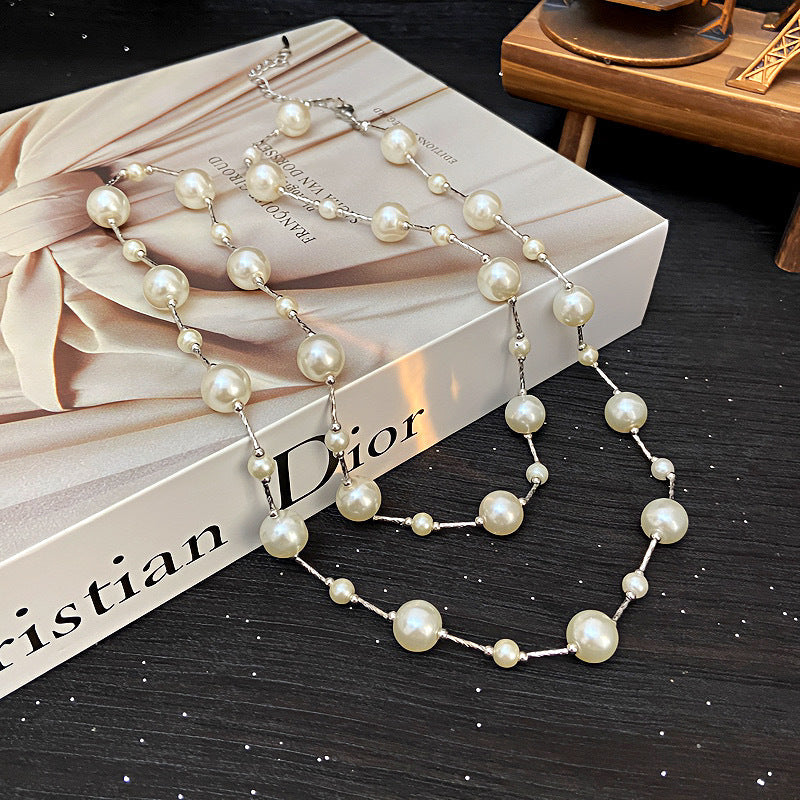 Rosaleen Pleated Pearl Necklace