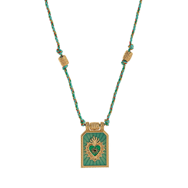 Color Cord Pendant Necklace